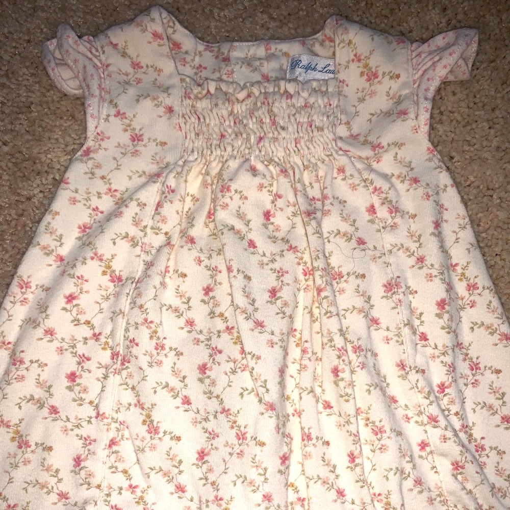Ralph Lauren, floral, infant dress w/ diaper cover